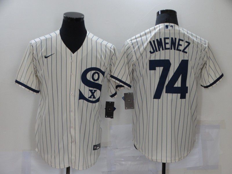 Men Chicago White Sox #74 Jimenez Cream stripe Dream version Game Nike 2021 MLB Jerseys->chicago white sox->MLB Jersey